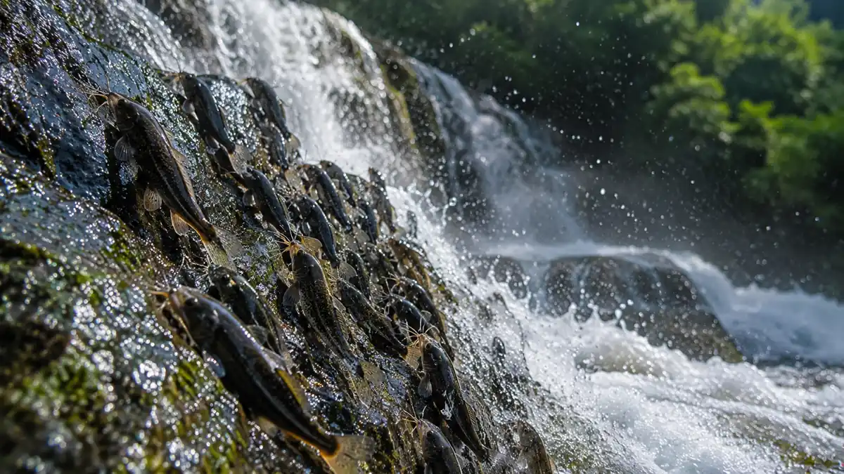 waterfall-climbing-catfish
